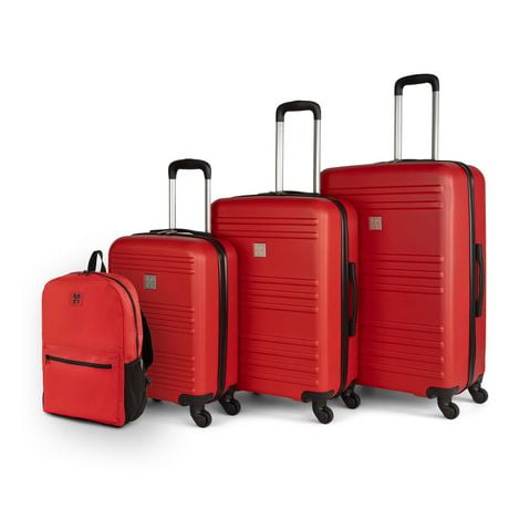 Bondstreet - Ensemble de 3 bagages en mélange ABS/PC et sac à dos en polyester