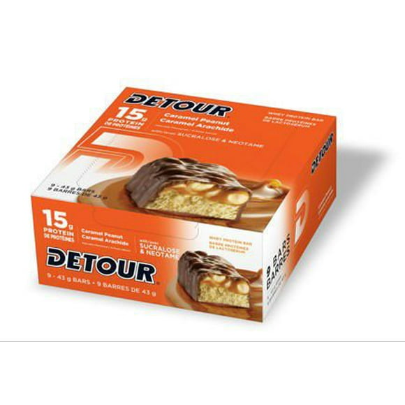 Barres protéiniques Detour au caramel et arachides