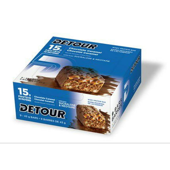 Barres protéiniques Detour au caramel et pépites de chocolat