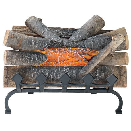 Pleasant Hearth 20 Inch Electric Crackling Fireplace Log with Grate L-20WG
