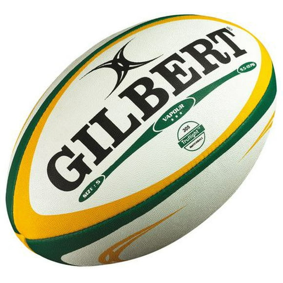 Gilbert Size 5 Green/Gold Vapour Rugby Ball