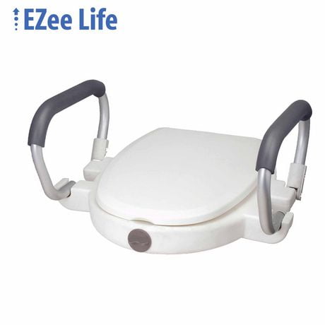 Siège de toilette surélevé de avec couvercle et bras articulés Ezee Life