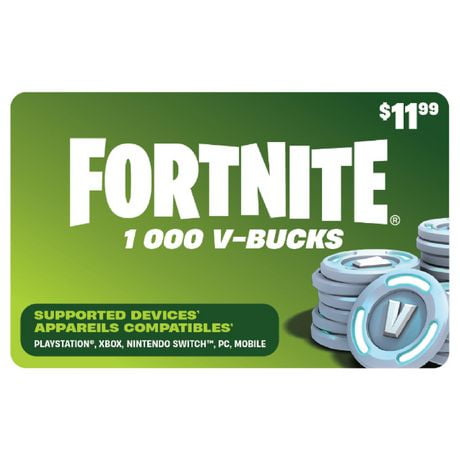 Fortnite 1,000 V-Bucks $11.99 eCard CA Only (Digital Code)