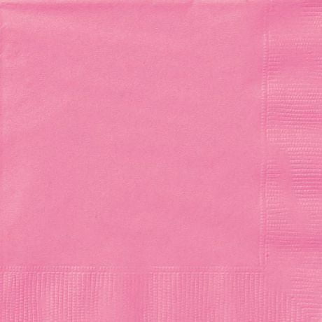 Serviettes de table unies rose vif, 20 ct 20ct, serviettes 2 épaisseurs