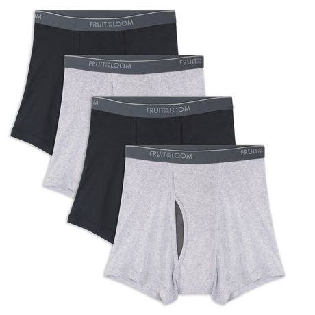 Fruit of the Loom Men's CoolZone Fly Black and Gray Trunk Briefs, 4 ...