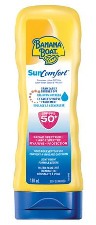 banana boat sun comfort sunscreen lotion