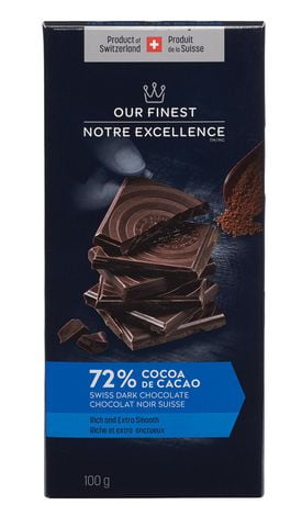 Our Finest Swiss Dark Chocolate bar, 72% Cocoa | Walmart Canada