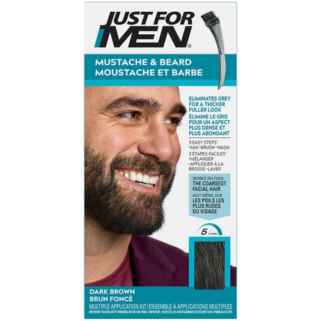 Just For Men Mustache & Beard M-45 Dark Brown Brush-in Colour Gel - image 1 of 5
