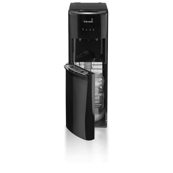 Primo Deluxe Bottom Load Bottled Water Dispenser, Black, Dispenses piping hot and icy cold water