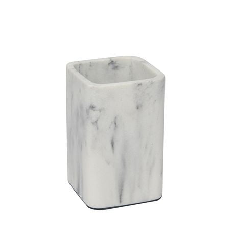 Gobelet blanc de hometrends en faux marbre Gobelet en grès