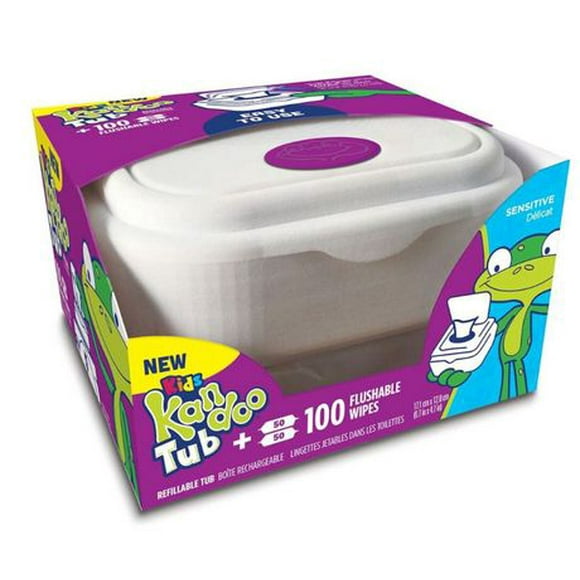 Kandoo Flushable Sensitive Toddler Cleansing Wipes Tub