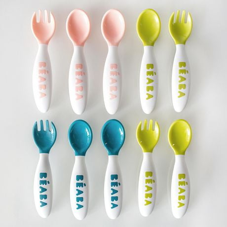 Assortiment De Cuilleres Et Fourchettes Ergonomiques Beaba Pour Le 2eme Age Walmart Canada