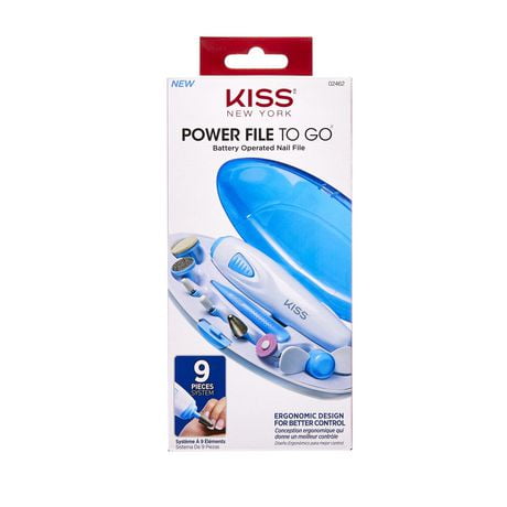 KISS Power File To Go - 9 Pieces System - Battery Operated, Power File To Go