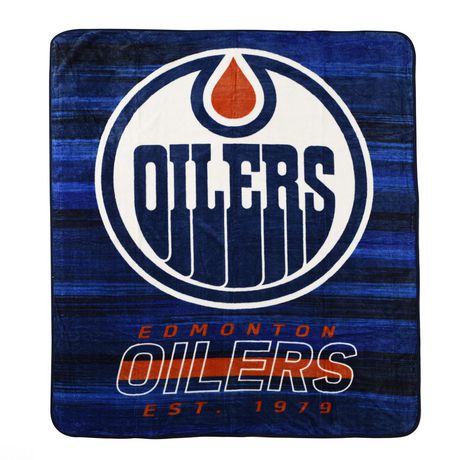 NHL Edmonton Oilers Luxury Velour Blanket by Nemcor (60”x70”) | Walmart ...