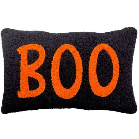 hometrends Coussin Décoratif « Boo » d'Halloween