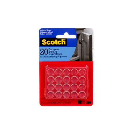 Pare-chocs en caoutchouc autocollants Scotch®, SP950-NA, transparent, 1,27 cm (0,5 po), 20/paquet Pare-chocs en caoutchouc