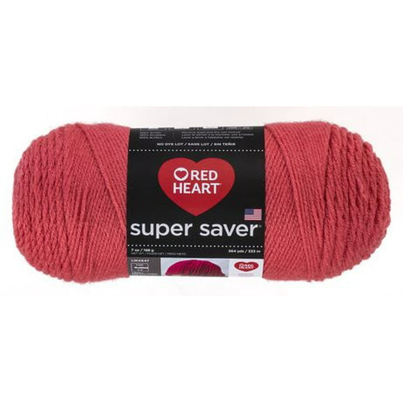 Red Heart® Fil Super Saver®, Solide, Acrylique #4 Moyen, 7oz/198g, 364 Yards Fil durable, large gamme de couleurs