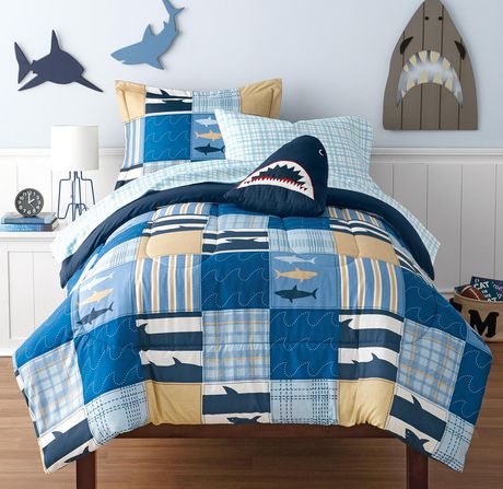 Mainstays Kids Shark Bed In A Bag Bedding Set Walmart Canada