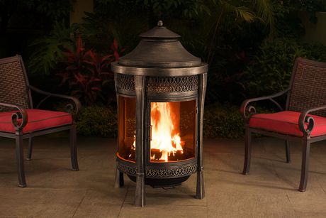 Sunjoy Brown 62 Cast Steel Outdoor, Outdoor Fireplace Canada