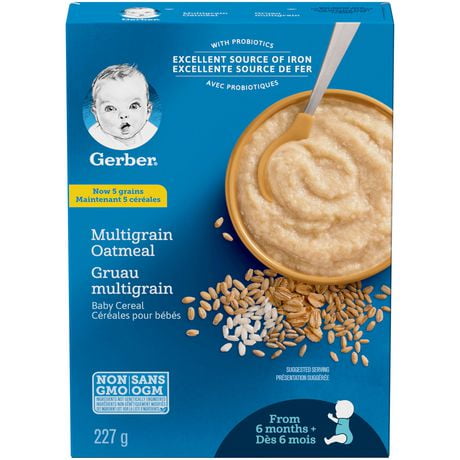 Céréales pour bébés GERBER® Étape 2 Avoine et multigrains 227 g 227 GR