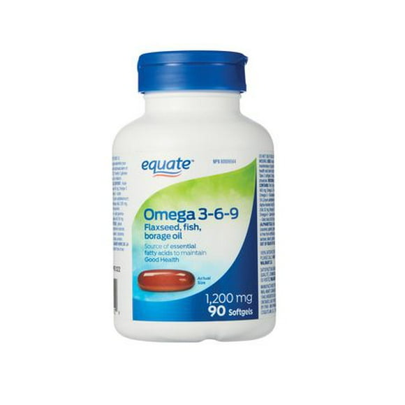Equate Omega 3-6-9 1200mg, 90 softgels