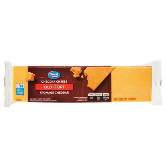 Fromage cheddar fort Great Value 400g