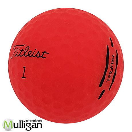 Mulligan - 12 Titleist TruFeel 2021- Matte - 4A Recycled Used Golf Balls, Red