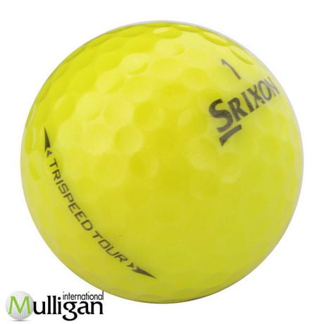 Mulligan - 12 balles de golf récupérées Srixon TriSpeed Tour - 4A, Jaune