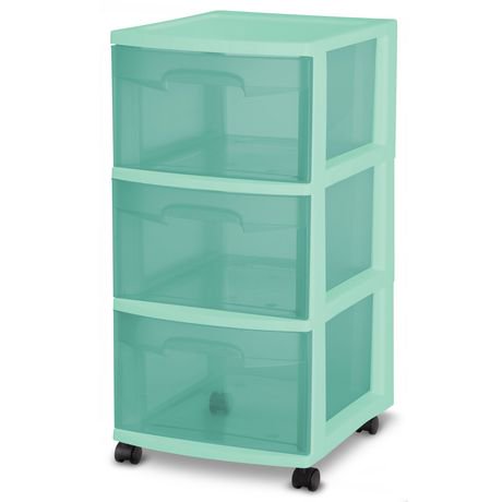 drawer sterilite cart walmart storage plastic aqua