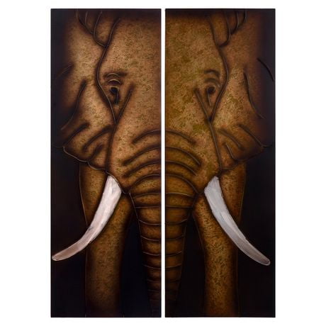 Truu Design Two Piece Elephant Wall Art