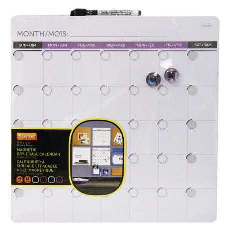 Quartet Magnetic Dry Erase Calendar Walmart Canada