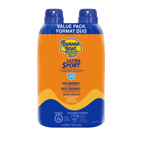 Banana Boat® Ultra Sport™ Sunscreen Spray SPF 30 Twin Pack, 2 x 226g