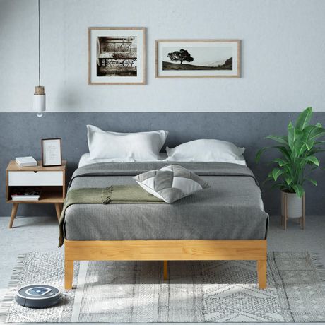 Zinus Moiz Wood Platform Bed Frame, Best Solid Wood Platform Bed Frame