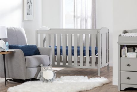 South Shore Angel Crib With Toddler Rail And Mattress Walmart Canada