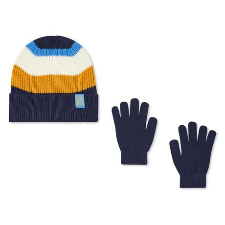 George Boys' Colour Block Toque and Gloves 2-Piece Set