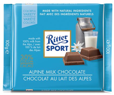 Image result for ritter sport alpine milk chocolate