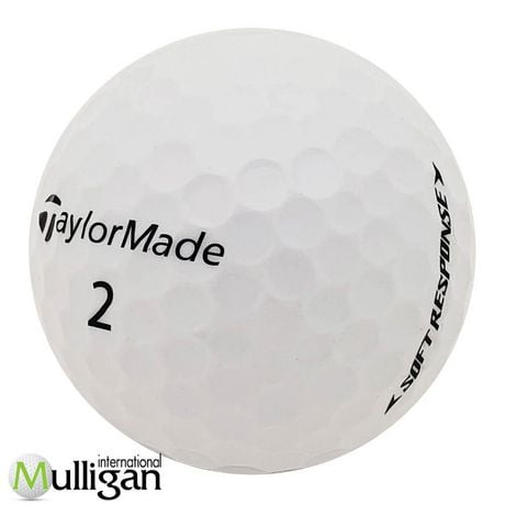 Mulligan - 12 balles de golf récupérées Taylormade Soft Response 5A, Blanc