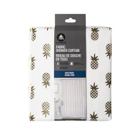 Pineapple Woven Textured Fabric Shower Curtain Walmart Canada