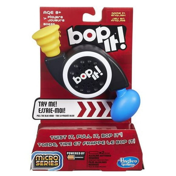 Bop It! Micro Series, jeu électronique, jeu Bop It! classique en format compact, jeu de groupe, enfants dès 8 ans - Édition anglaise À partir de 8 ans