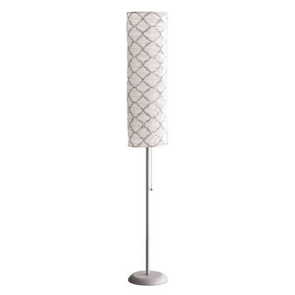 Paper Shade floor lamp - Metallic pattern, White paper Shade Floor Lamp