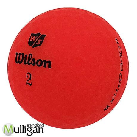 Mulligan - 36 Wilson Staff Duo Optix Matte 4A Recycled Used Golf Balls, Red