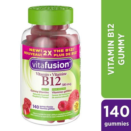 Vitafusion Vitamin B12 Adult Gummy Vitamins, 140 gummies, natural flavour
