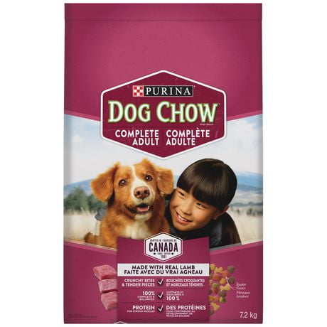 Purina® Dog Chow® Dog Food with Real Lamb 7.2kg Bag | Walmart.ca