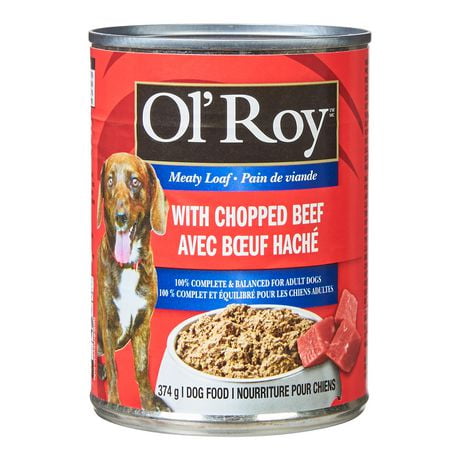 Ol’ Roy Meaty Loaf with Chopped Beef dog food, 374 g