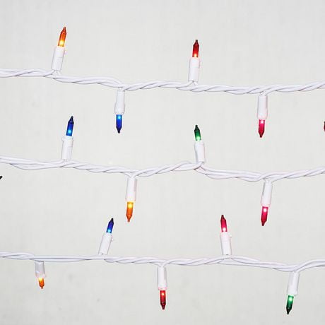 Holiday Time 20.2' 100-Count Incandescent String Christmas Lights ...