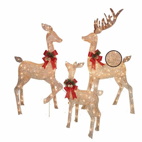 Holiday Time Pre-Lit 3 Deer Family Set | Walmart Canada