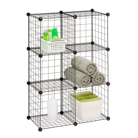 Cubes de rangement en maille modulaire de Honey-Can-Do, 6 par