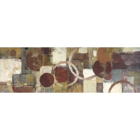 hometrends Embellished Brown Tone Abstract Canvas Wall Art  