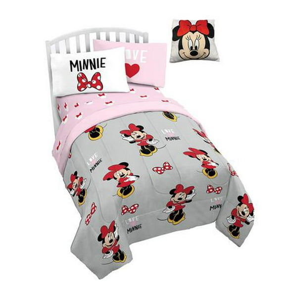 Minnie Mouse Twin 5 Piece Bed Set + Bonus Bag