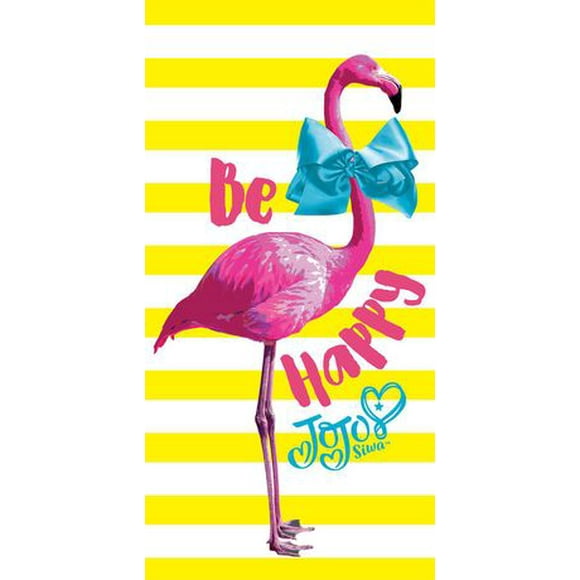 Serviette de Plage Flamant Rose Jojo Siwa 100% Coton (71cm x 147cm)